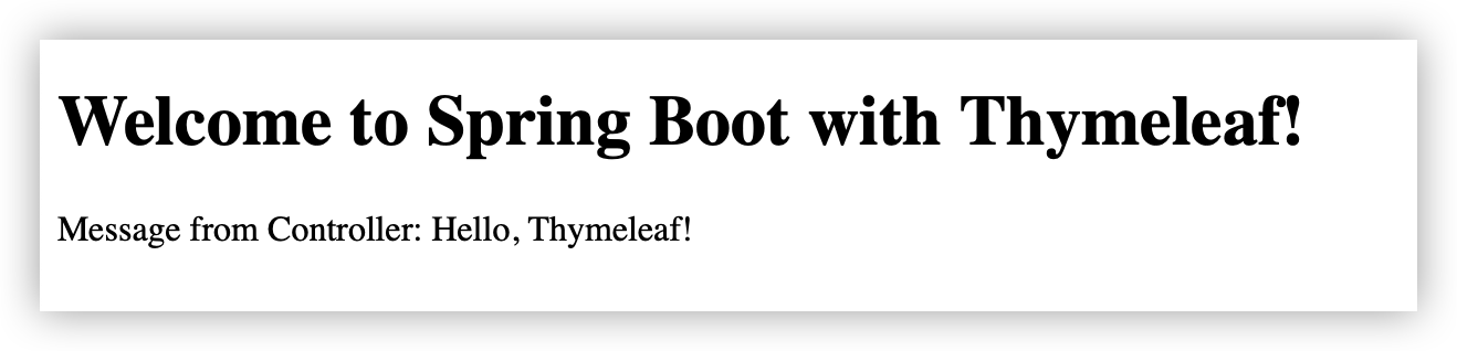 Hello Thymeleaf